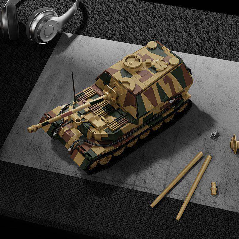 Arméstil Pansrat stridsfordon Högkvalitativ Jagdpanzer Högkvalitativ Tiger/P Högkvalitativ Armé Högkvalitativ Byggnad Högkvalitativa Klossar