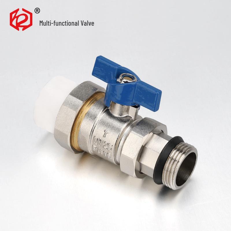 All-Copper PPR Floor Heating Manifold Valve Set with Inlet/Outlet Valves and Filter (32/25)