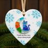 Heart-Shaped Sea Glass Friendship Ornament Handmade Sea Glass Art Christmas Animal Ornament Friendship Keepsake for Best Friends