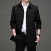Spring and autumn men's mid-length windbreaker thin middle-aged men's jacket casual fashion coat coat
