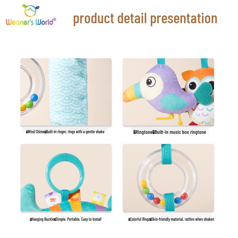 Weaners World Crib & Stroller Hanging Rattle Toy for Infants 0-1 Year - Wind Chime Baby Early Learning Pendant
