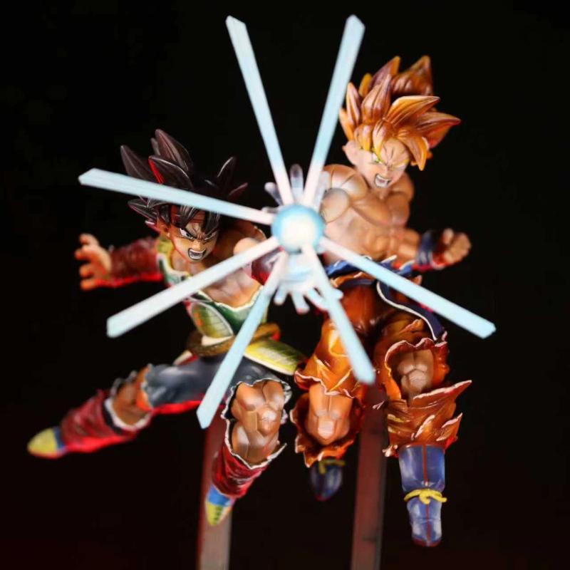 Dragon Ball Super Goku Bardock Vater Sohn Kamehameha Kampfbeschädigt Super Saiyan Actionfigur Sammlermodell Schreibtischdekoration