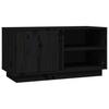 Vidaxl Szafka Pod Tv, Czarna, 80X35X40,5 Cm, Lite Drewno Sosnowe