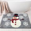 Christmas Bathroom Rug Xmas Snowflake Door Mat Flannel Floor Mat Absorbent