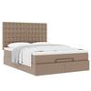Ottoman Bed with Mattress Cappuccino Brown 140x200 cm Faux Leather