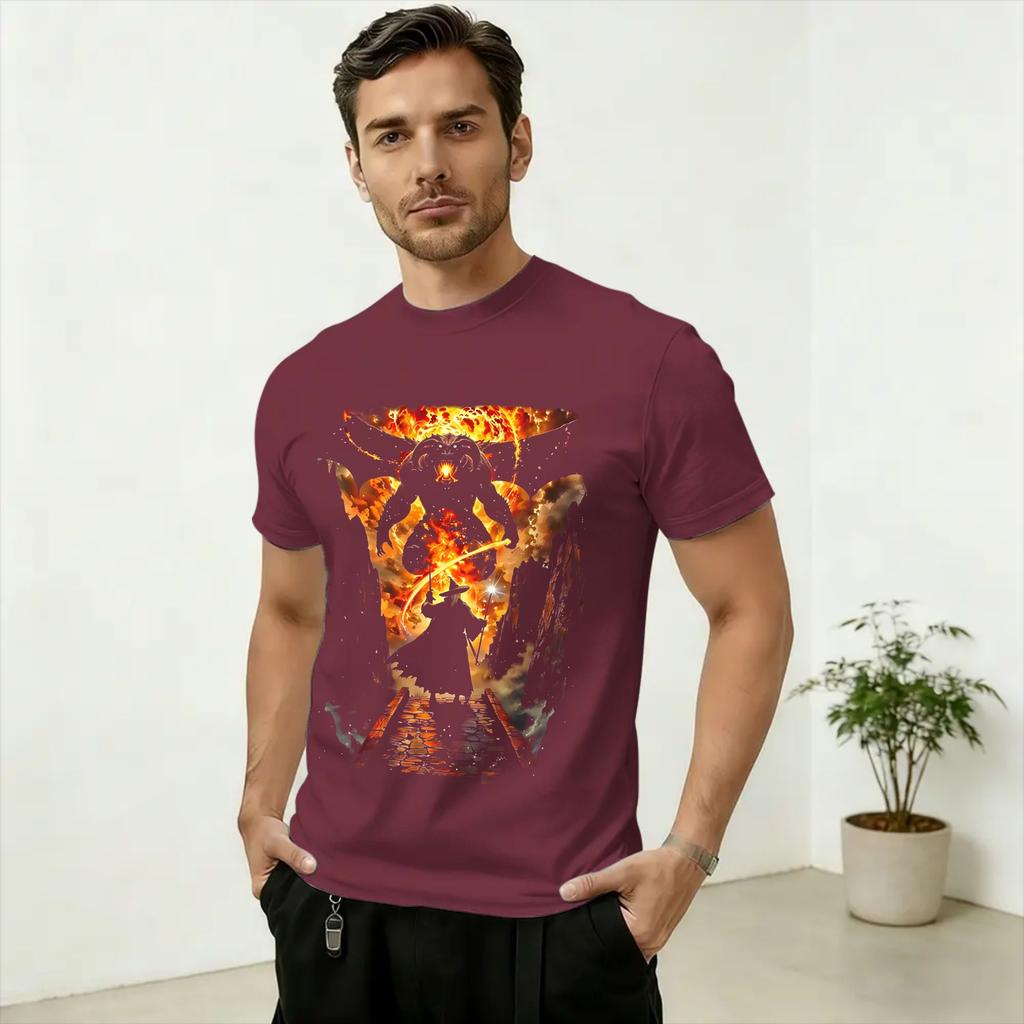 Unisexs TShirts SAURON Art Vintage 100 Cotton Tee Shirt Short Sleeve T Shirt O Neck Tops Big Size