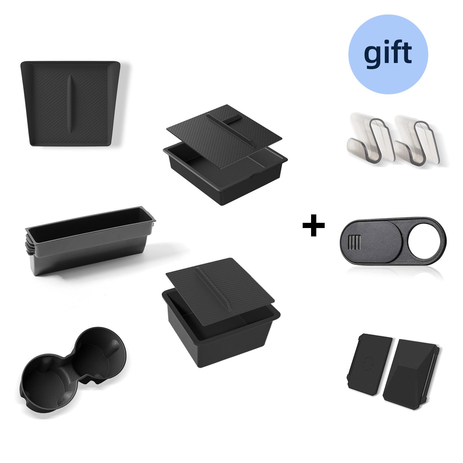 

For Tesla Model 3 Highland Car Storage Box Front Rear Drinks Holder Center Console Organizer Armrest Case Tray Accessories 10Pcs