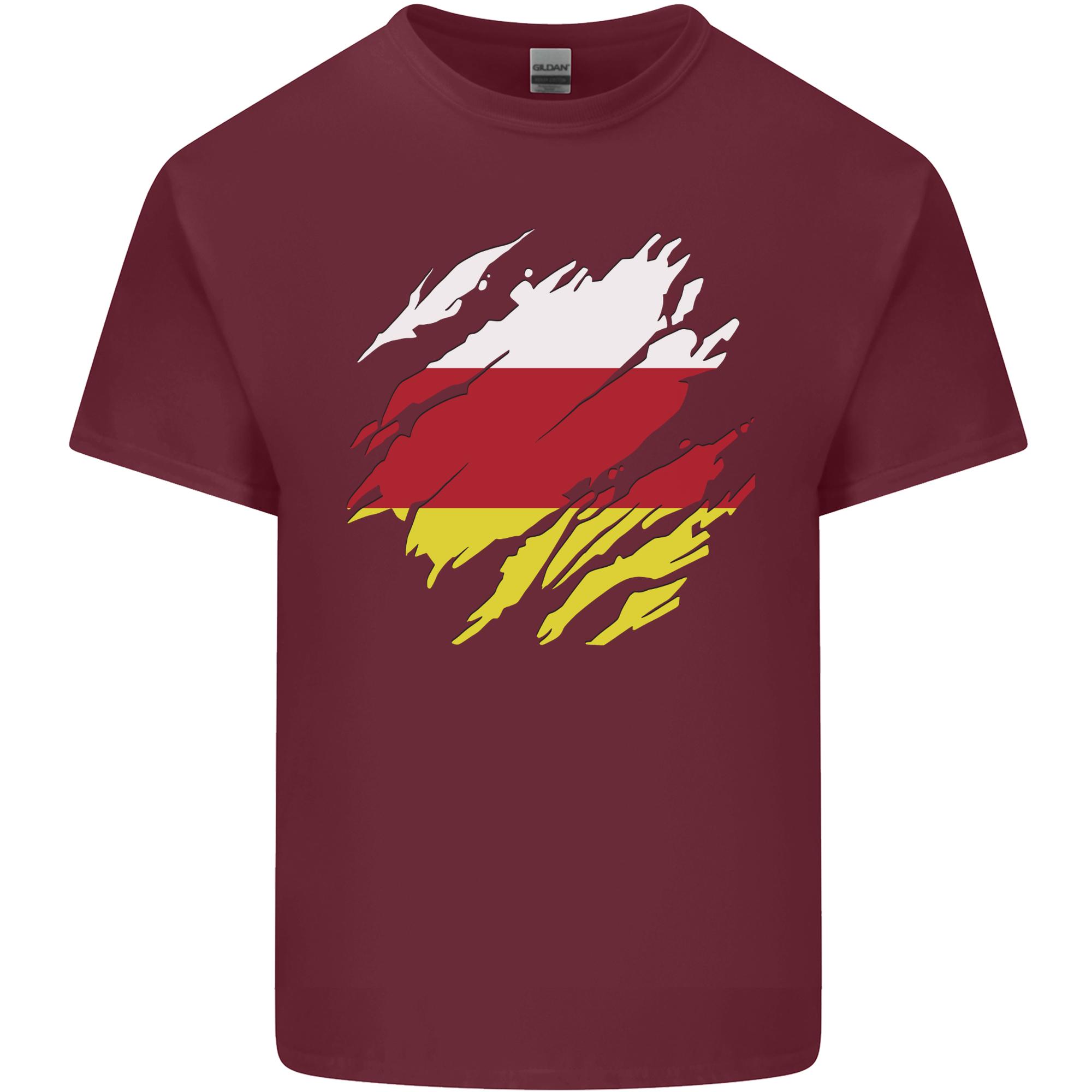 Torn Flag North Ossetia Unisexs Light Cotton TShirt S