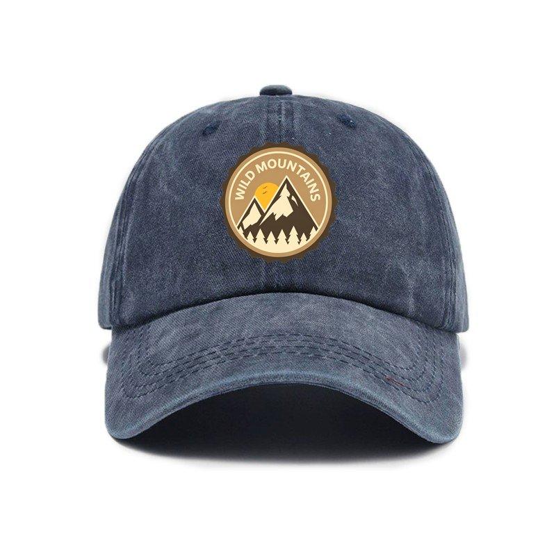 Unisex baseball cap trendy print mountain tree sun pattern daily casual peaked cap versatile outdoor travel hat
