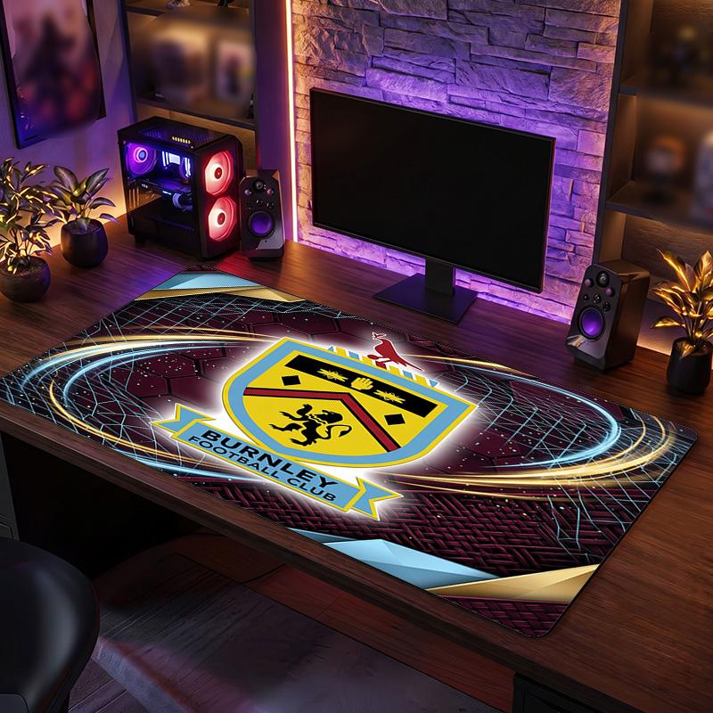 Burnley Football Print Large Mouse Pad, Anti-Slip Extended Gaming Desk Mat for Office Home