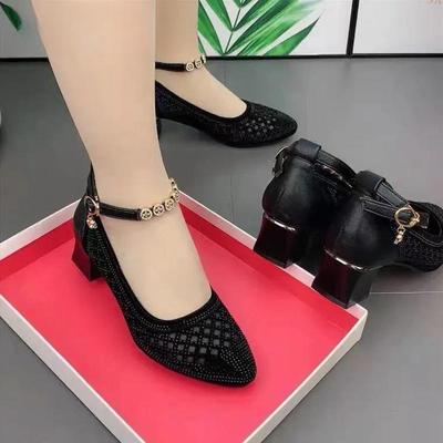 Sandals Women's Summer Fashion Outer Wear Hollow Holes Shoes Women's Women's Net Shoes Breathable Single Shoes Women's Non-slip Mother Shoes