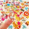 12 Sheets Wild Animal 3D Bubble Stickers Vibrant Cartoon Deer Lion Gorilla Tiger Monkey Decals for Laptop Water Bottle JXB