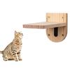 Corner Mounted Cats Shelving System Vertical Climbings Shelf Space With Reinforced Wood Panel Secure Wall Installation