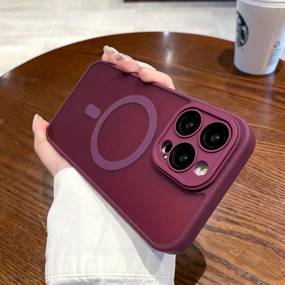 Luxury For Magsafe Wireless Charging Magnetic Case for iPhone 15 14 Plus 13 12 11 Pro Max Clear Matte Bumper Shockproof Cover