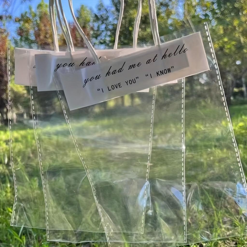 1 Stück Transparente Handtasche Kleine Geschenkverpackung transparente Tasche kleine Schmuckverpackungstasche