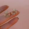 Summer Fresh Korea Style Cute Butterfly Flower Zircon Eardrop Earring For Women Girls Party Earring Jewelry Gifts Trending