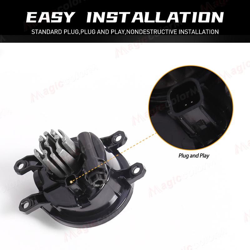 LED Fog Lamp For Toyota Sienna    2024 Front Bumper Fog Light Driving Lamp Assembly High Power 12V