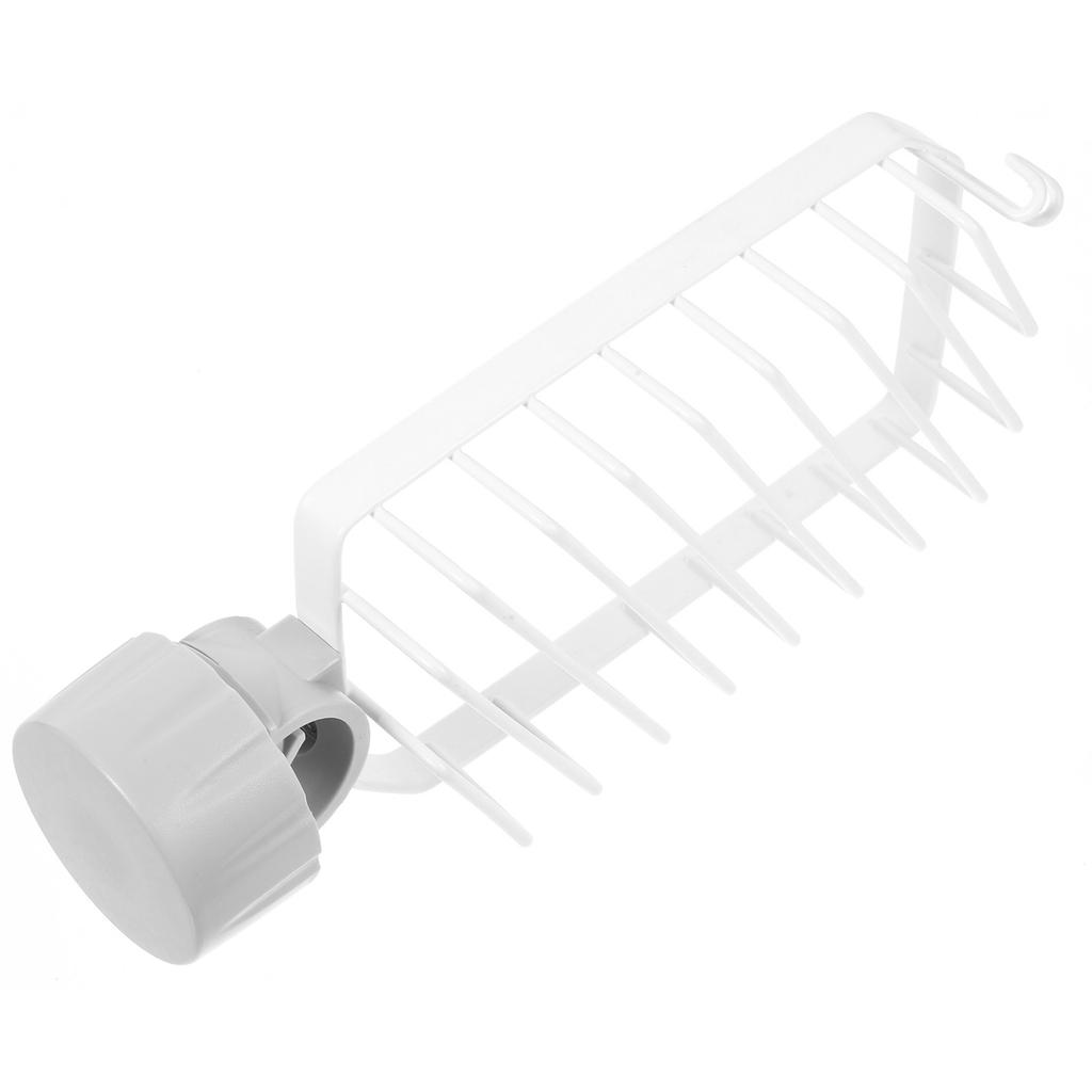 Kitchen Sponge Holder Stainless Steel ABS Multifunction Faucet Rack Sink Organizer Soap Draining Rack for Household Kitchen
