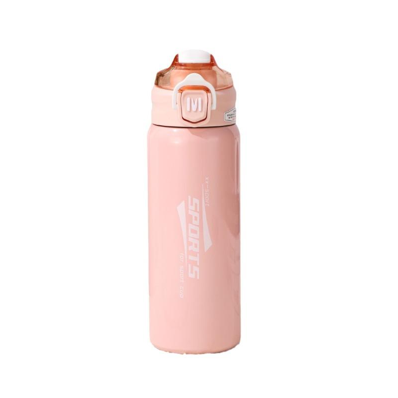 600ml Isolierte Sport-Wasserflasche mit Klappdeckel, Auslaufsicheres 316 Edelstahl-Thermos für Outdoor und Fitnessstudio