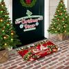 Christmas Doormat Non‑Slip Front Door Rug Washable Indoor Outdoor Xmas Reindeer Bauble Bell Winter Holiday Mat