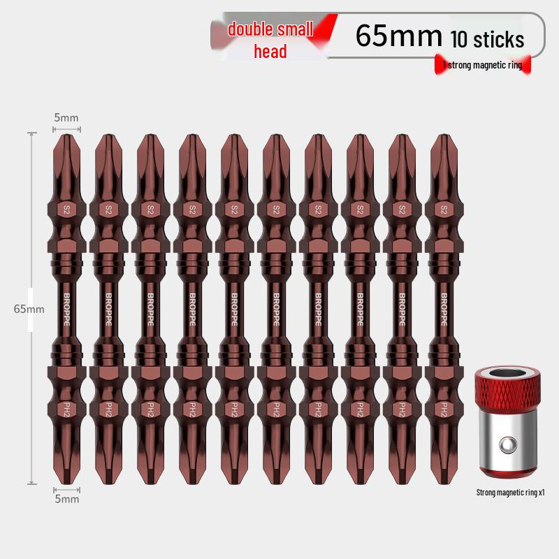 Double-Ended Strong Magnetic Screwdriver Bit Set with Phillips & Flathead Tips
