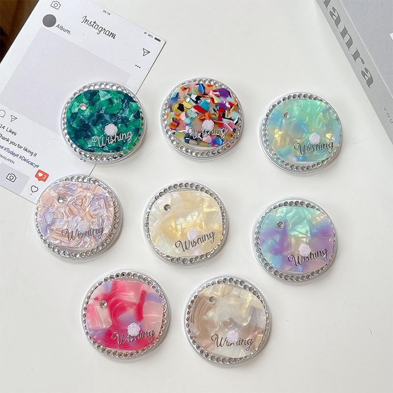 Rhinestone Flower Rendering Contrasting Color Mobile Phone Airbag Bracket Telescopic Magnetic Suction Portable Company Team Building Gift
