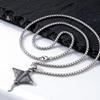 Men's Stainless Steel Devil Fish Necklace,Punk Vintage 3D Devil Fish Pendant Necklace,Shark Enthusiast Gift