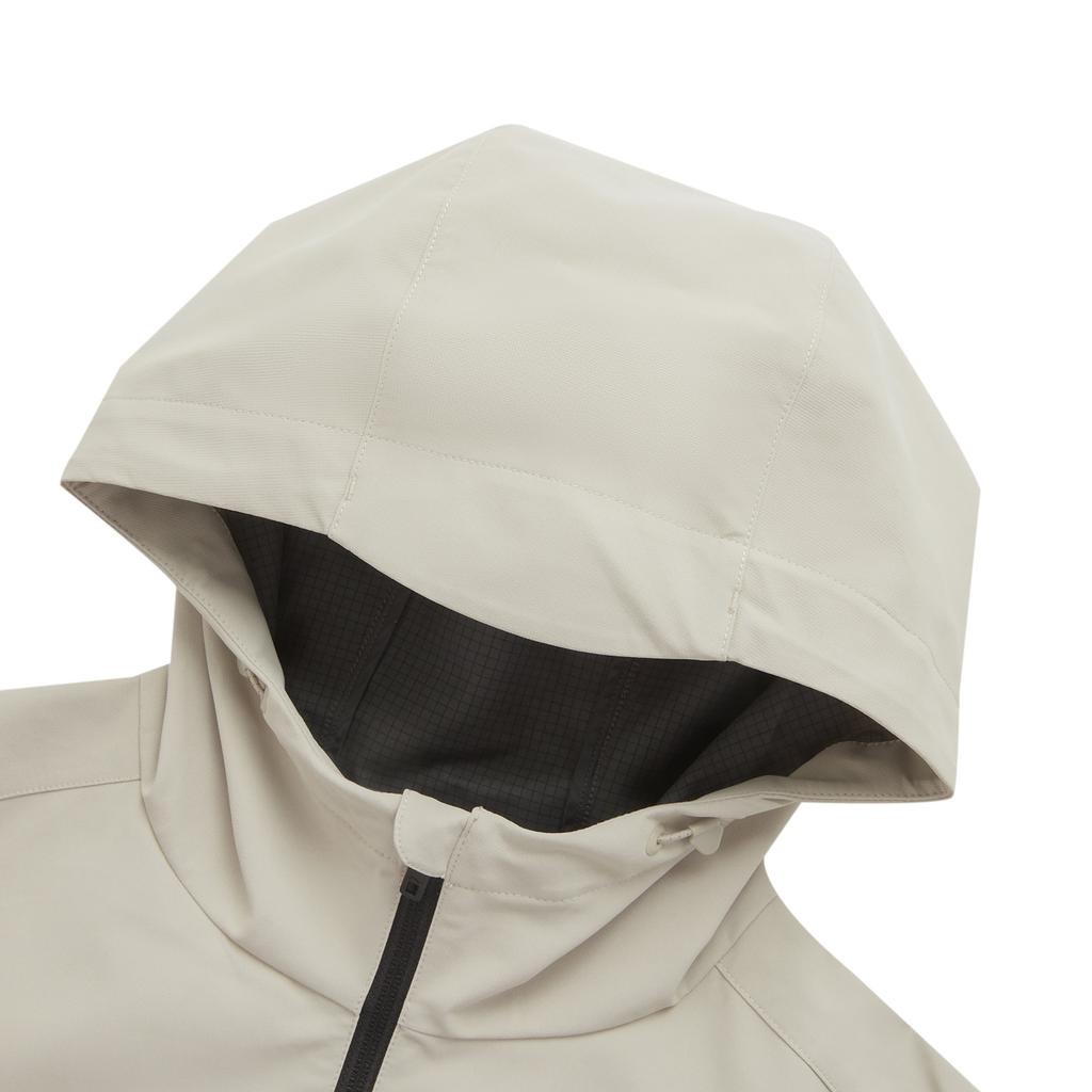 Li-Ning Lettuce Edge Water-Resistant Windbreaker Jacket With Hood Men Jacket Dusty-Gray AFDU951-2