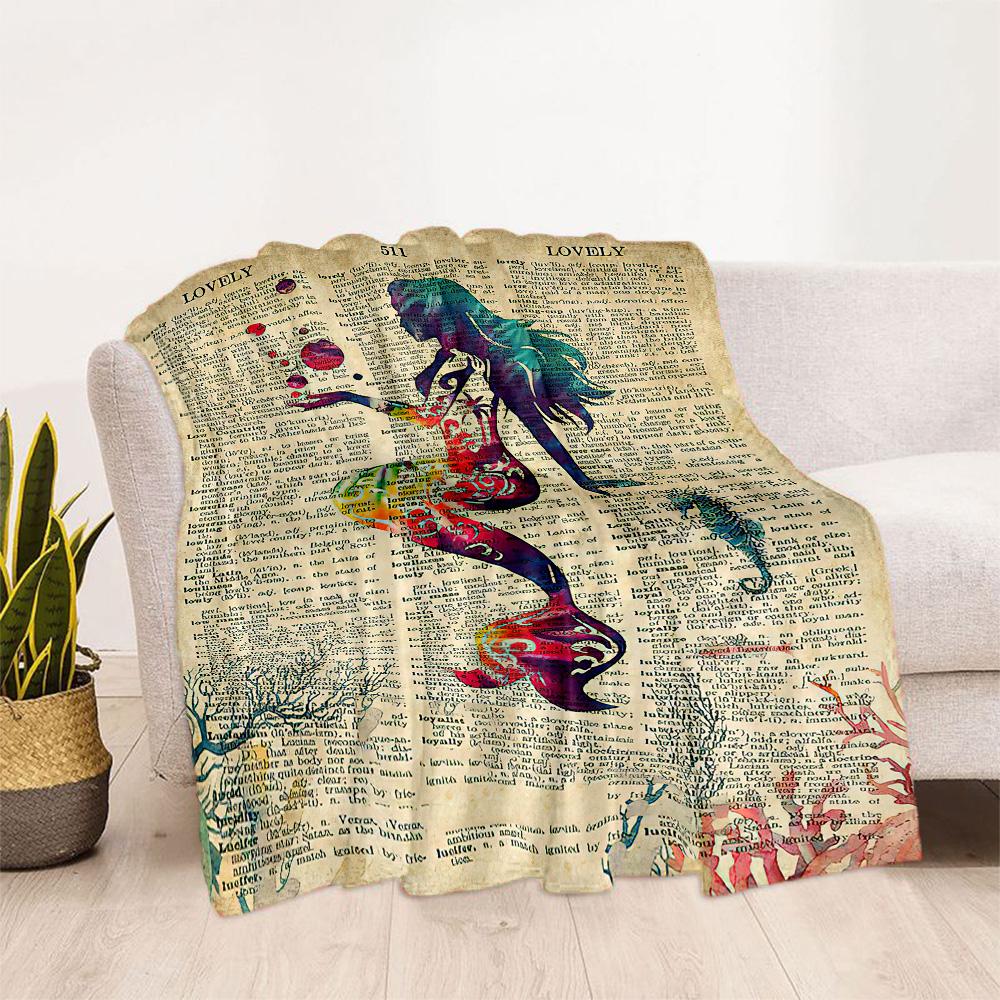 Mermaid Watercolor Fantasy Art Blankets are suitable for living rooms, bedrooms, camping, and other places, making them an ideal choice for gifts.
