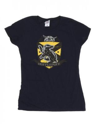 Womens/Ladies Hufflepuff Chest Badge Cotton T-Shirt