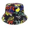 Spring And Summer Polyester Geometric Print Bucket Hat Fisherman Hat Outdoor Travel Sun Cap For Men And Women 205