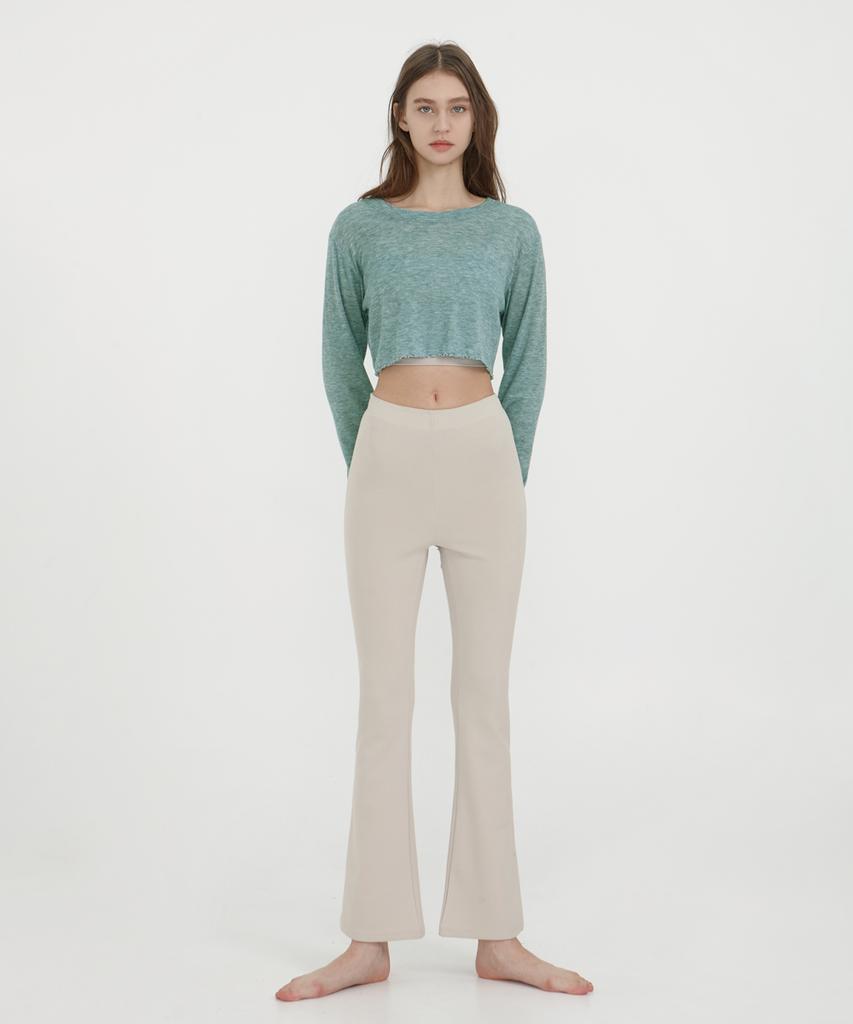 Debiweeo Comfortable Bootcut Pants Devi-B0060-Oatmeal