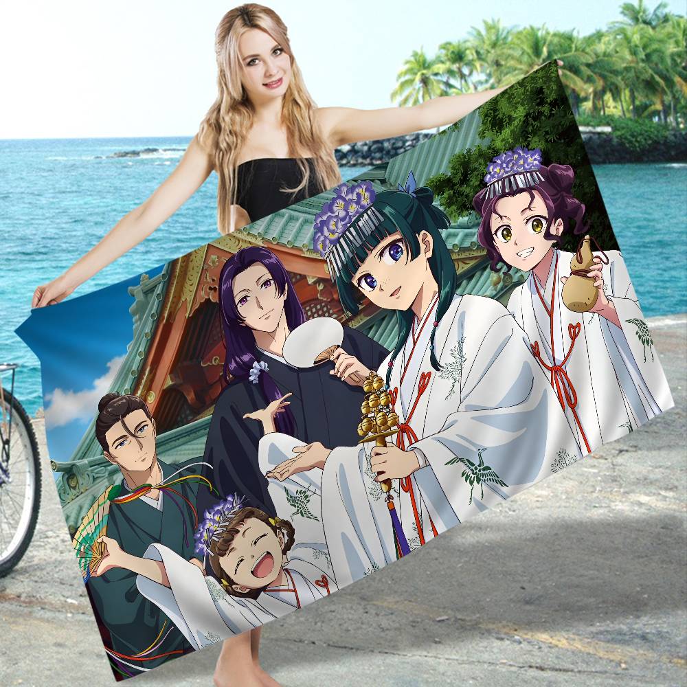 Anime The Apothecary Diaries Microfiber Printed Beach Towel Mountain Climbing Yoga Beach Swimming Running Absorbent Soft Towel