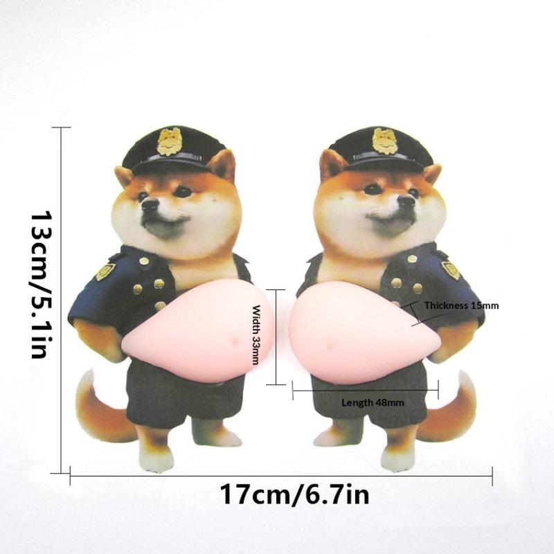 New 3D Cute Puppy Kitten Sticker Squeezable Shiba Inu Phone Case Decoration Children's Birthday Party Favor Festival Supplies