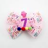 New Sprinkle Confetti Hair Bow Clip - First Birthday Pink Party Decoration For Baby Girls, Ice Cream Theme 1st Birthday