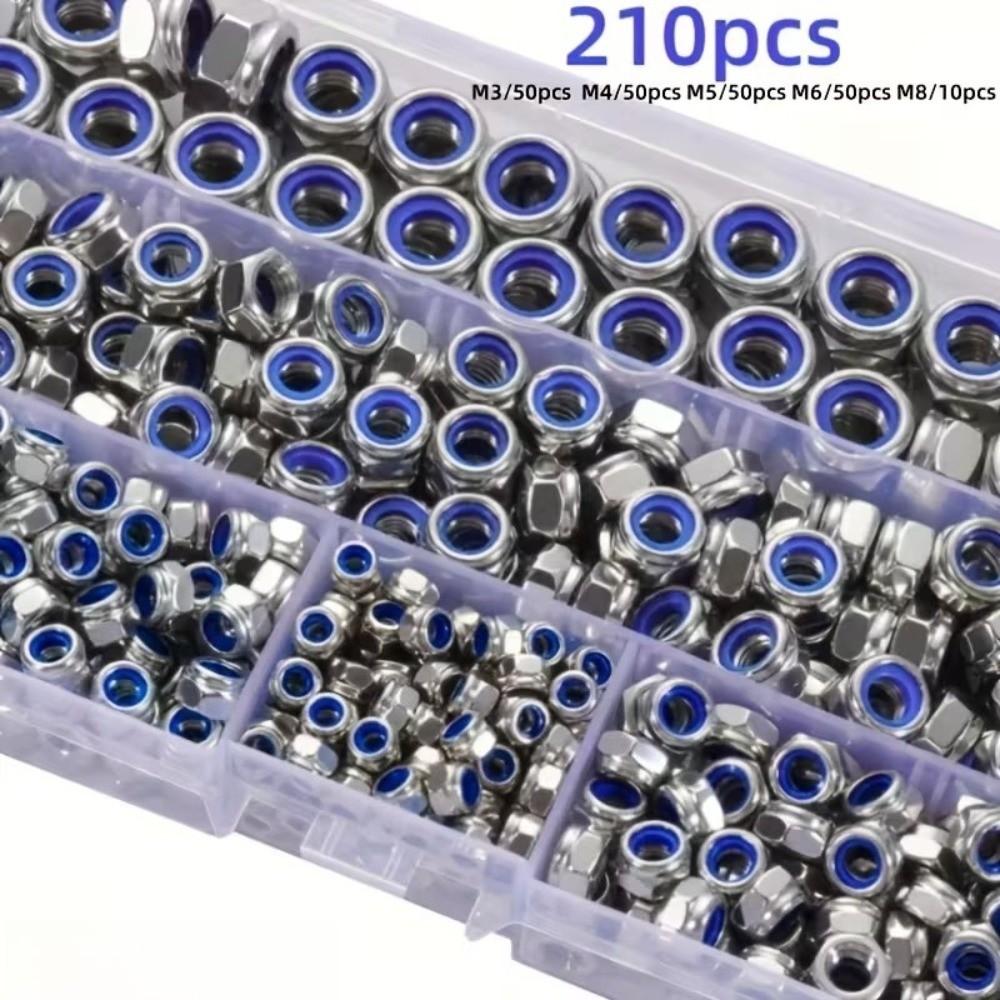 High Strength Nylon Locknuts Corrosion Resistant Full-Thread Anti-Lock Nuts  Electrical Maintenance