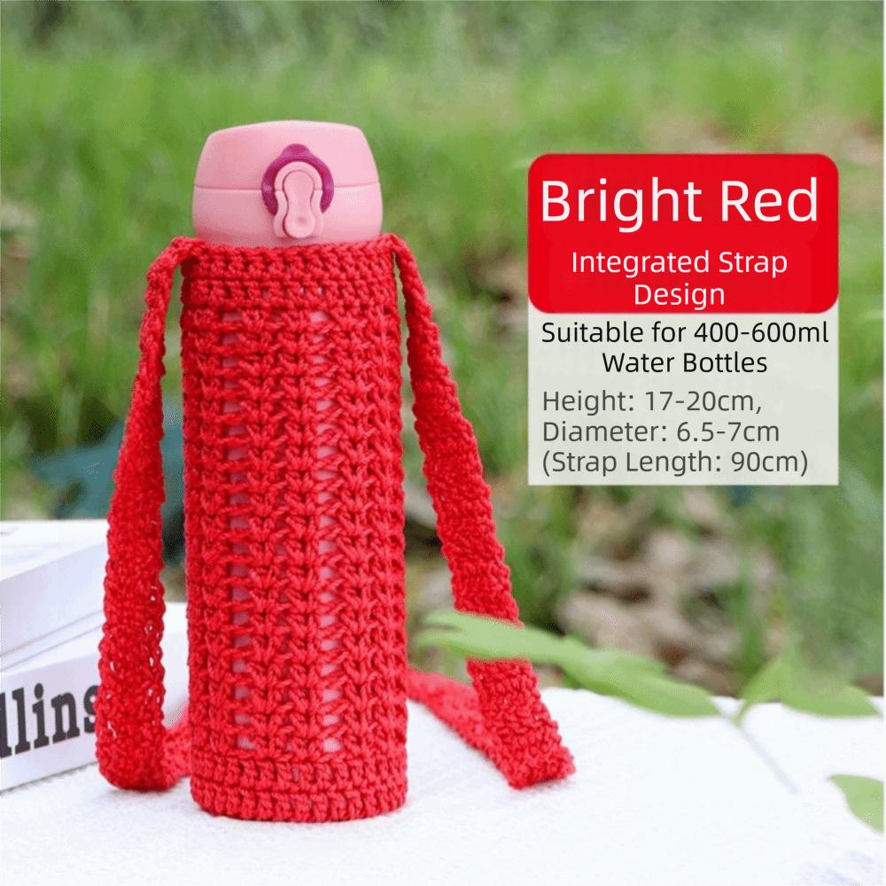 Handmade Knitted Water Bottle Cover Heat Insulated Thermos Cup Sleeve  Water Bottle Accessories