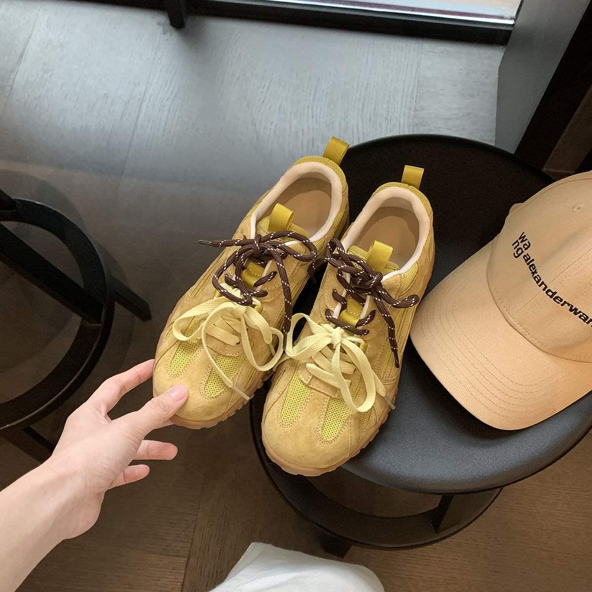 

Han So-hee s Vintage Silver 2025 Thick-Soled Ballet Flats and Casual Sneakers for Women 37