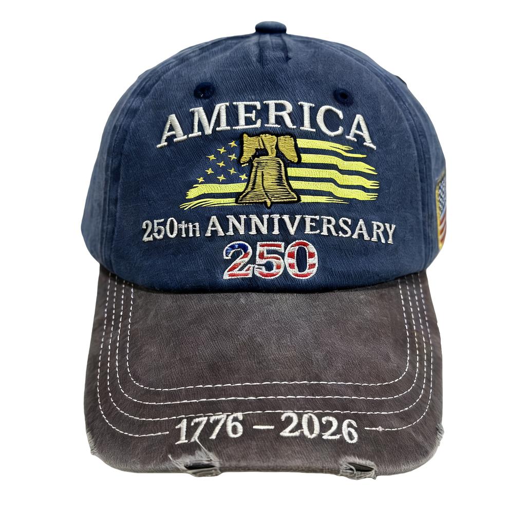 American Flag Printed Baseball Cap USA 250 Year Commemorative Hat Adjustable for Outdoor Sports Holiday Party and Gifting