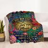 Heartfelt Mom's Gift Flannel Blanket-Soft and Suitable for Sofas,Beds,Offices,Travel,All Seasons,Great Gift for Holidays and Birthdays.