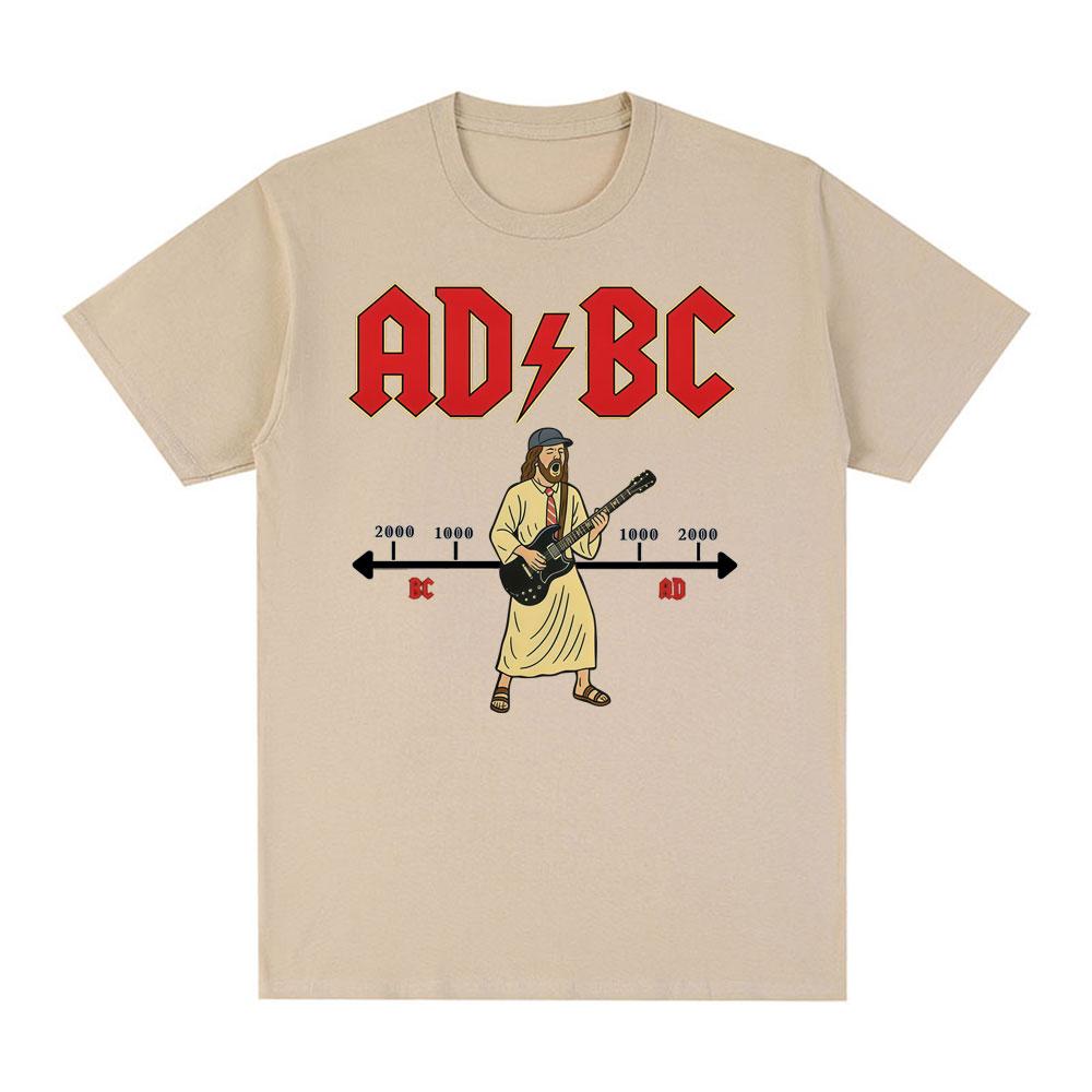 ADBC Jesus Funny Rock Meme mens shirt Vintage ONeck Short Sleeve Harajuku womens summer fashion oversized Tshirt 1 sold
