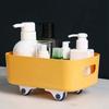 4Pcs Plastic Storage Box Bottom Caster 2 Colors Stickable Wheels  Trash Can