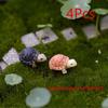 4Pcs  Cute Mini Tortoise Model Fairy Garden Miniatures DIY Doll House/ Terrarium/ Home Desktop/ Succ