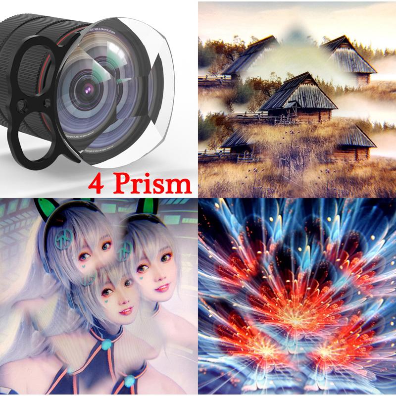 Ruční Kaleidoscope Hranol Sklo Fotoaparátu Halo Speciální Efektový Filtr pro Canon r50 příslušenství