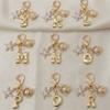 Golden 26 Letters Keychain Retro Backpack Pendant Unisex Bag Charm  Friends