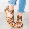 Summer New Floral Flat Sandals Women's Buckle Beach Sandals Hollow Open-toed Women's Shoes