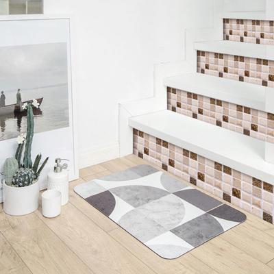 10Pcs Fliesen Aufkleber Drei-dimensional Wasserdicht Self-Adhesive Dekorative DIY Überprüft Muster Wand Aufkleber