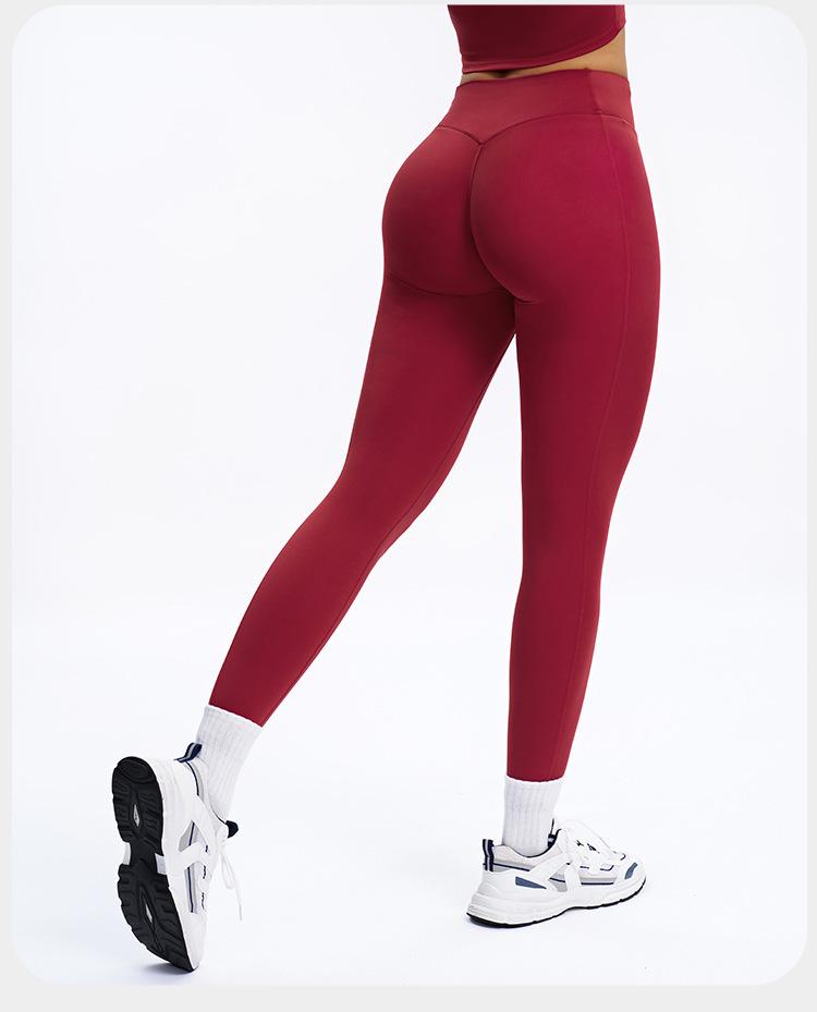 Women's High-Waist Pleated Yoga Pants - Cross-Border Brushed Tight Fit, Hip-Lifting, Perfect for Running and Fitness (9313)