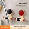 3 Pcs Portable Suction Cup Shower Head Holder, Adjustable No-Drill Base, Shower Head Support, Shower Nozzle Fixing Tool