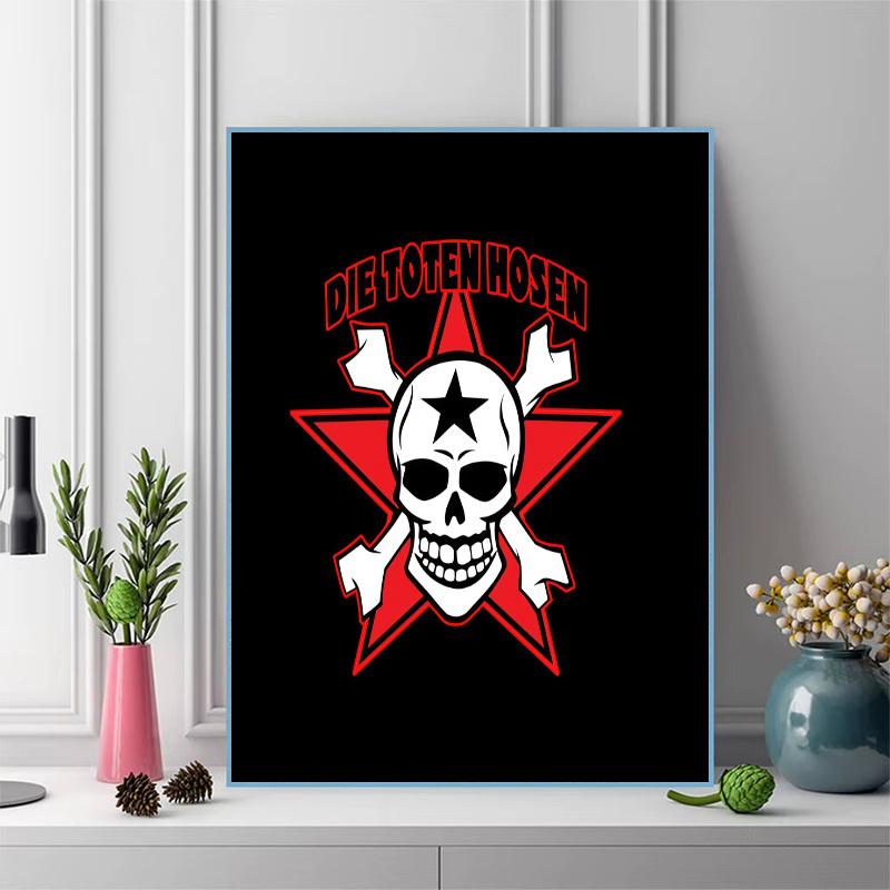 Die Toten Hosen Pattern 3pcs 100% Round Full Drill 5D DIY Diamond Painting Embroidery Cross Stitch Rhinestone Décor